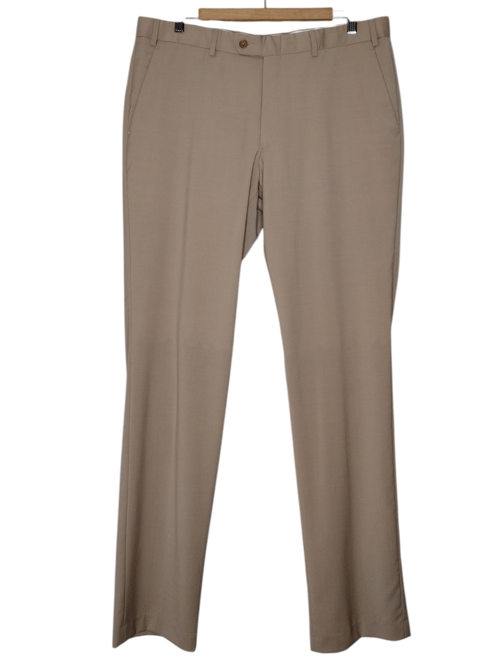 John Varvatos Wool Blend Neutral Tan Business Dress Pants Sz 36R